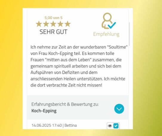 Bettinas Feedback zur Soultime